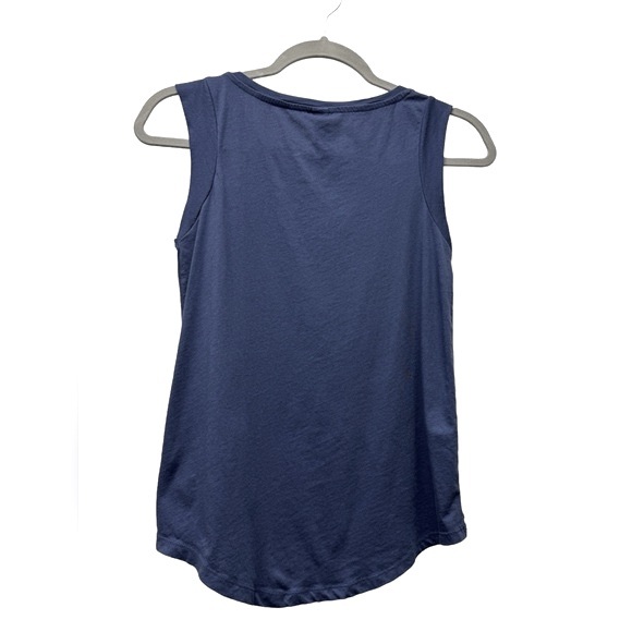 Alternative cotton tank top, crew neck, cotton, blue, size women's XS - Picture 2 of 4
